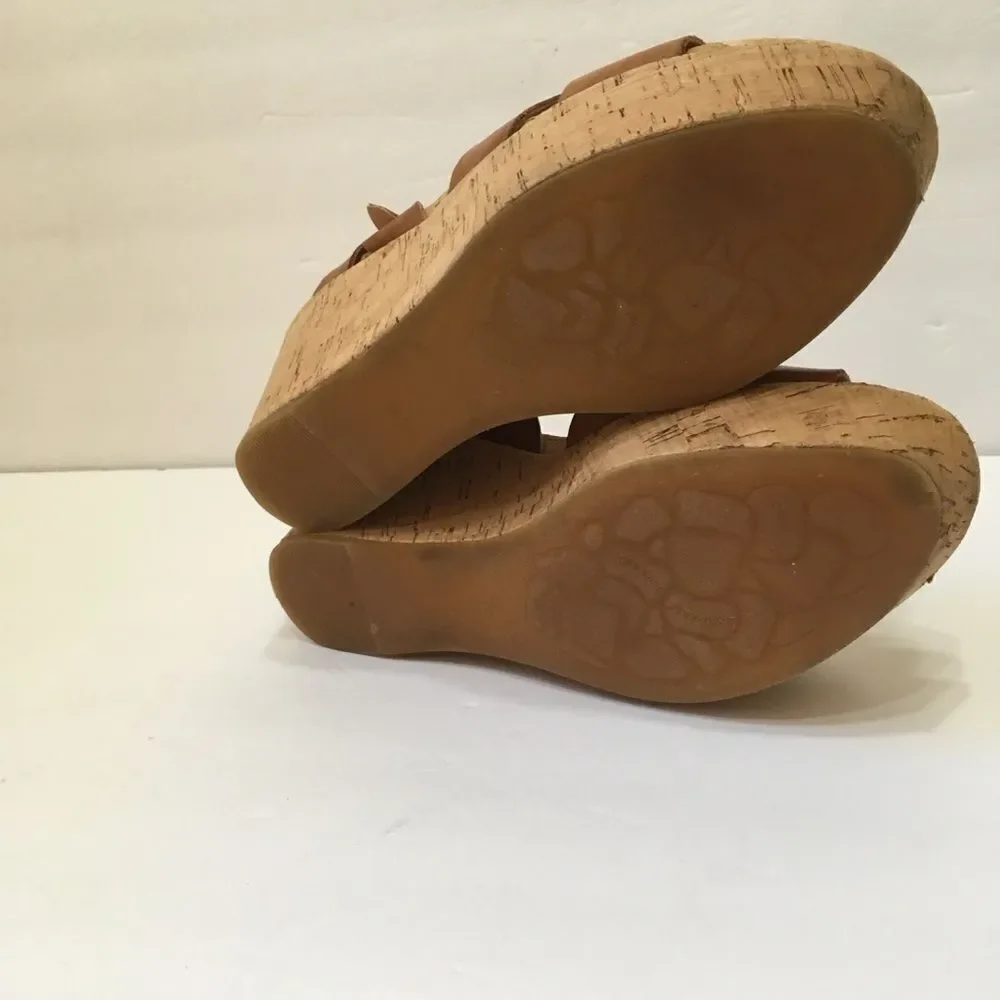 KORK‎ EASE AVA 2.0 TAN LEATHER CORK WEDGES - Picture 5 of 7